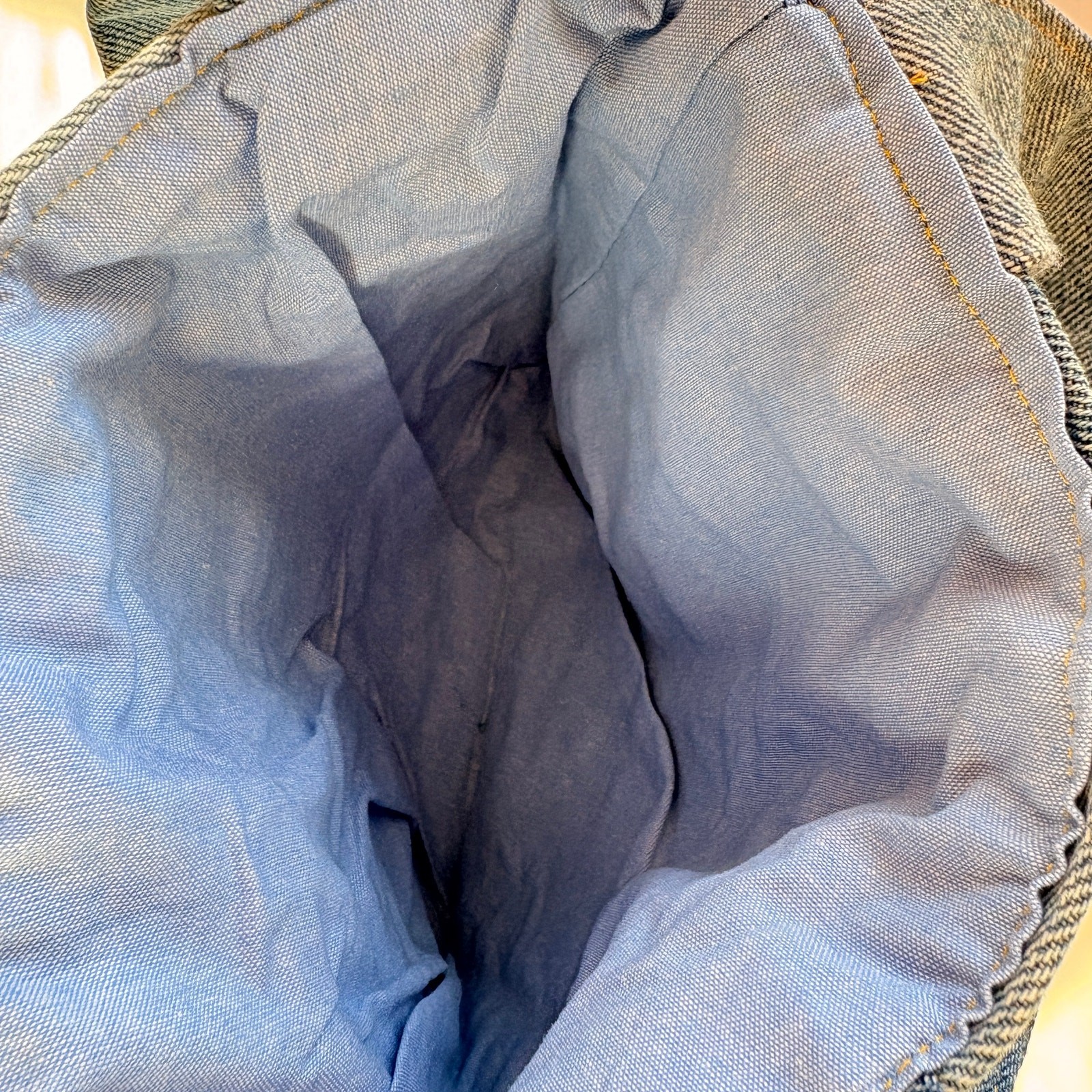 Handmade Patchwork Mixed Denim Mini Tote Bag Made… - image 5