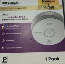 Universal Security Instruments Smoke & Carbon Monoxide Detector with Voice NEW