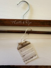 Rare Thistle  Rye Wooden Pant Hanger With Gift Tag Unisex