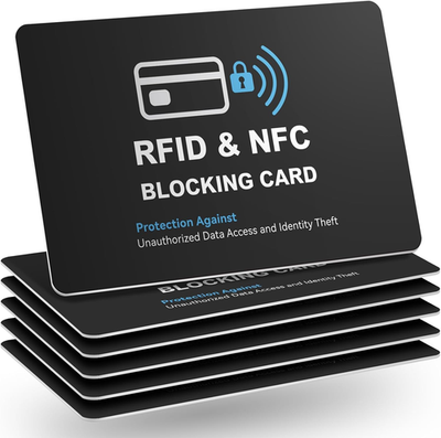 RFID Blocking Card Protector - 6 Pack for Debit, Credit, and