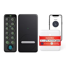 SwitchBot WiFi Smart Lock with Keypad Touch, Fingerprint Keyless Entry Door L...