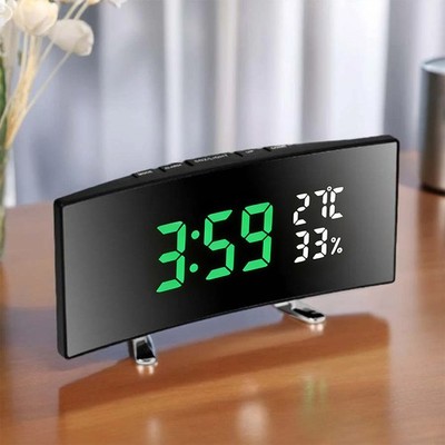 Digital LED Large Display Wall Desk Alarm Clock With Calendar Temperature Date