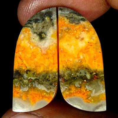 24.60Cts Natural Bumble Bee Jasper Pair Fancy Cabochon Loose Gemstone