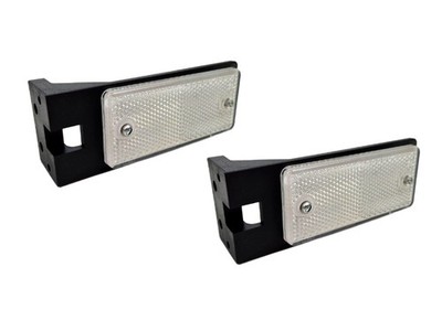 2 x Seitenstrahler Reflektor weiß mit Halter PKW Anhänger seitlich Aspöck Stema