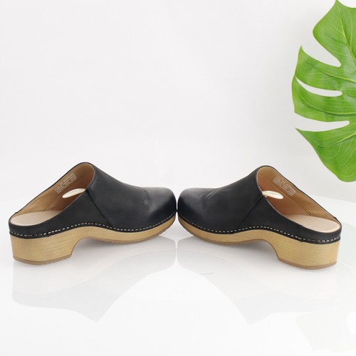 Dansko Womens Brenda Mule Size 39 8.5 Black Nubuck Clog SlipOn Shoe Comfy Casual - Picture 7 of 14