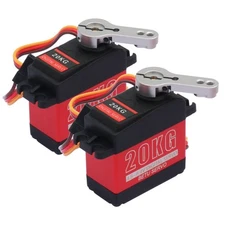 Betu 2Pack 20Kg Rc Servosteering Servo, Waterproof Servo With Full Me