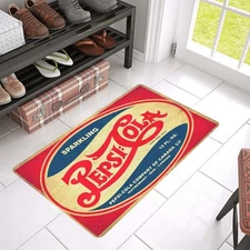 Sparkling Pepsi Cola Soda Vintage Style Door Mat Rug Indoor Outdoor Decor