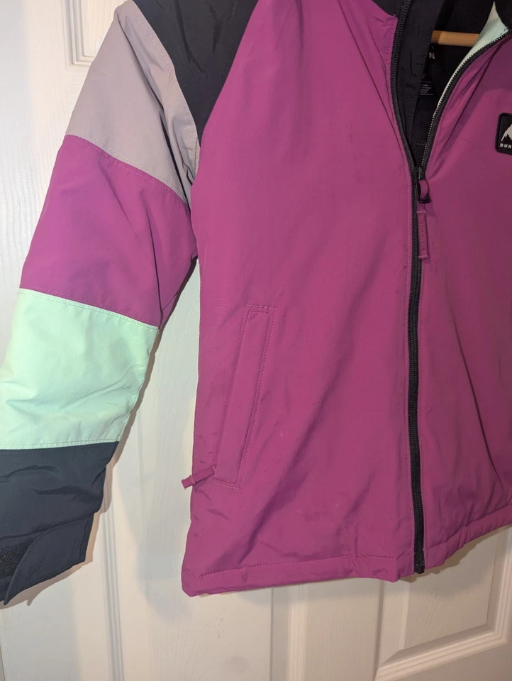 Abrigo Burton Niñas XS Púrpura Azul Snowboard Hart Chaqueta de Esquí Rompevientos Equipo de Nieve Foto 4 de 4