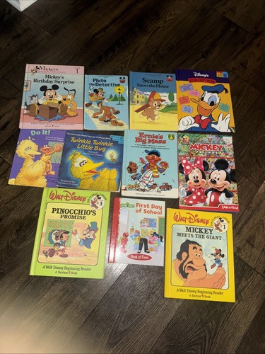 Lot of Vintage Children collector Books Sesame Street, Disney, Mickey Mouse