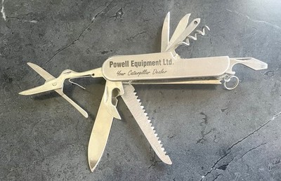 9 Blade Stainless Steel, Multi Function Pocket Knife, Powell, Caterpillar Dealer