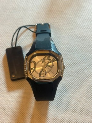 ARMADA NEU Maradona Damenuhr 10ATM Stahl Schwarz Kristalle Vintage