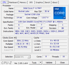 Intel Core i7-11700T 1.40GHz Processor 8-Core Socket LGA1200 SRKNT