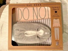 RAE DUNN Pajama DO NOT DISTURB   sz.L Woman's Sleepwear Gift Set of 3 Box NWT