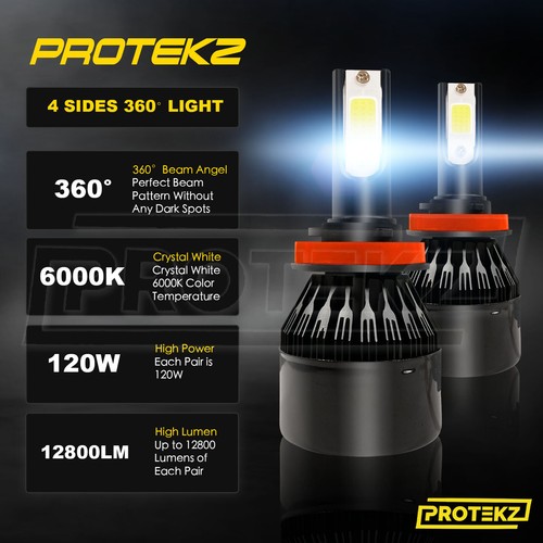 Protekz LED Headlight Kit Bulb 9012 6000K 1200W for 2013 - 2016 Chrysler TAURUS - 第 7/12 張圖片