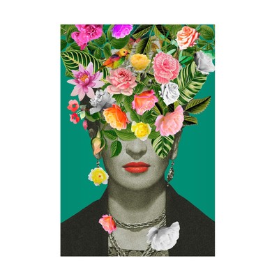 Canvas Wall Art - Frida Floral Studio 'Floral Frida' Wall Art for Living Room...