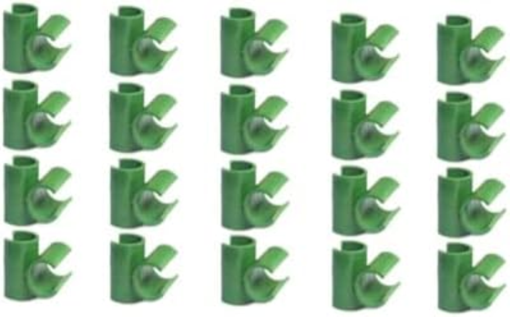 20pcs 20mm Croce Fibbia Fissaggio Clip Giardino Trellis Pianta Connettore Fiore