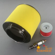 Air Oil Filter For Honda Rancher 350 Foreman 400 450 Tune Up Kit with Spark Plug