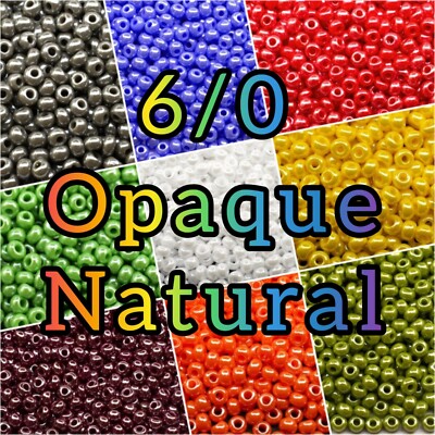 6/0 Preciosa kleine Perlen Rocailles undurchsichtig natürlich. Tschechische G...