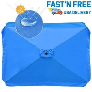 Patio Umbrella Canopy Top Replacement Cover For 6 Ribs 6 5 X10 Outdoor Umbrella Ebay