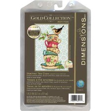 Dimensions kit punto croce contato "Gold Collection Petites, Stacked Tea Cups", 