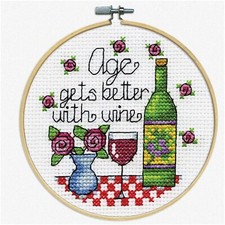 Hoop  Vine: Wine Lovers' Cross Stitch Kit