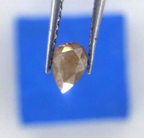 0.26tcw Pear Shape Reddish Yellow Color Antique Loose Rose Cut Natural Diamond - Foto 6 di 13