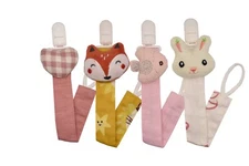 Cartoon Pacifier Binky Clip Holder Leash for Baby Boy Gril Newborn Toddler 4pack