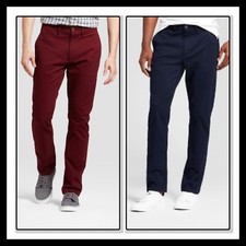 GOODFELLOW CHINO Straight Fit STRETCH 3 Colors  Reg  B T  MULTI SIZES