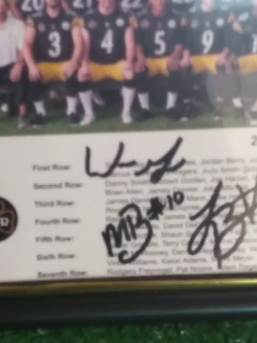 2017 PITTSBURG STEELERS TEAM FOTO NFL 8X10 FIRMATA DA 8 GIOCATORI - Foto 3 di 9