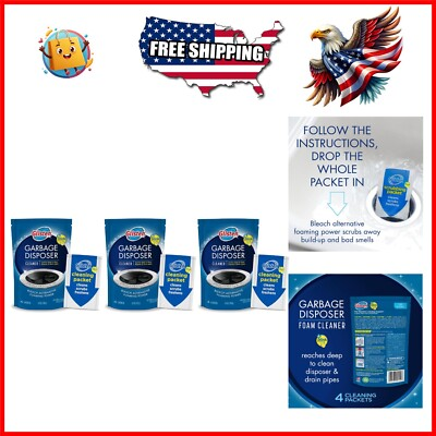 #ad Powerful Foaming Garbage Disposer Cleaner Bleach Free 12 Uses for Freshness $27.54