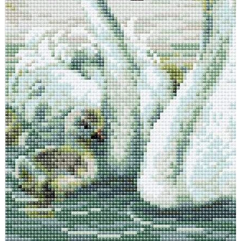 Broderie Diamant Cygnes blancs AM0036 30 x 30 cm - Photo 4/4