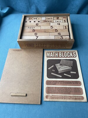 MATHEBLÖCKE - Holz - Internationales Lernkorps. - Originalverpackt - Anleitung RAR