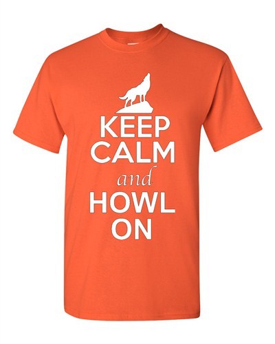 Keep Calm And Howl On Love Wolves Animal Lover Humor Adult T-Shirt Tee - Bild 6 von 11