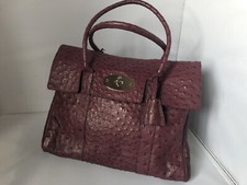 Stunning Mulberry Rouge Noir Purple Ostrich Bayswater, Bnwt