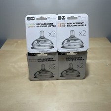 ComoTomo Fast Flow Silicone Replacement Nipples 2 Pack  Lot Of 4 