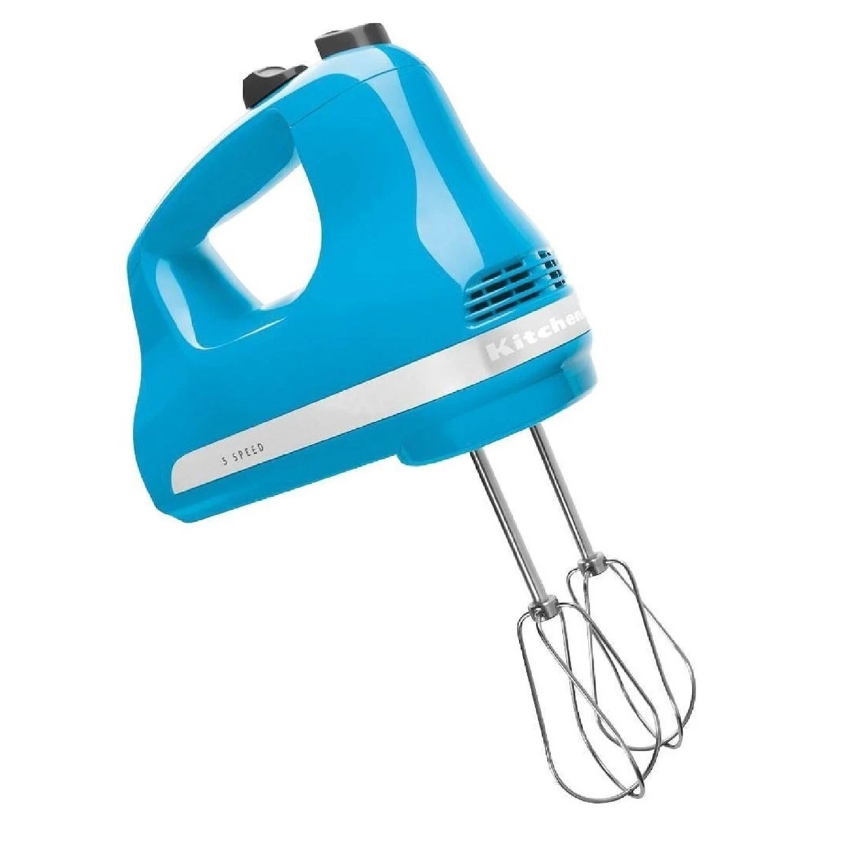 Manufacturer-Refurbished KitchenAid 5-Speed Hand Mixer in Crystal Blue  color