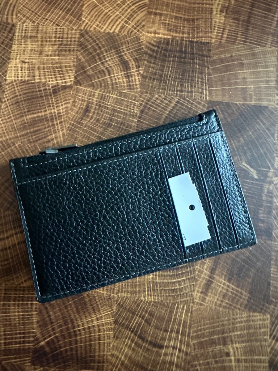 COACH CAK43 Zip Card Case With Varsity Motif Refined Pebble