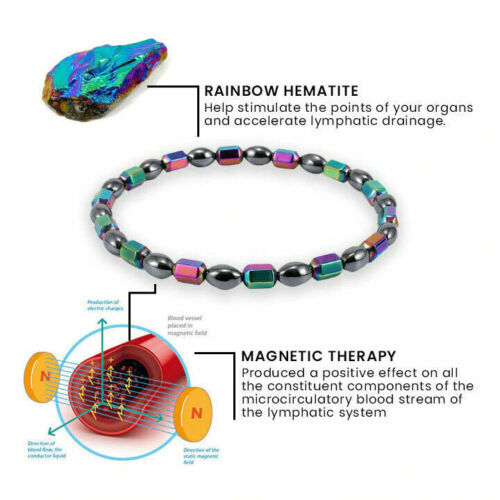 Magic Heal Lymph Detox Magnetic Anklet, Hematite Fit Healthy Vibes Anklet AU - Picture 5 of 18
