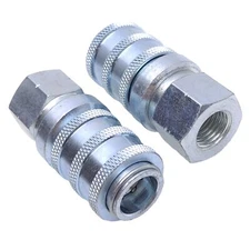 Lot of 2 Dixon 1PDF2 Hydraulic Couplings, ø1/8in QD, 1/4-18 NPT, 6000PSI Max