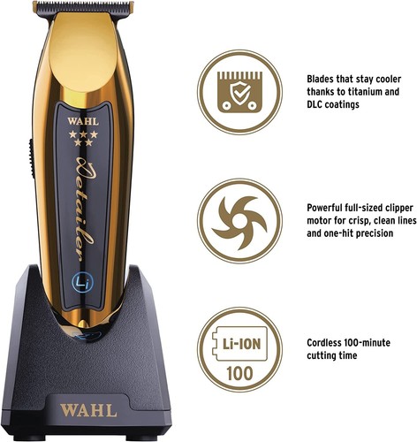 Wahl 5-Star Series Detailer Li Gold Trimmer 8171-700 Professional Cord/ Cordless - Picture 2 of 6