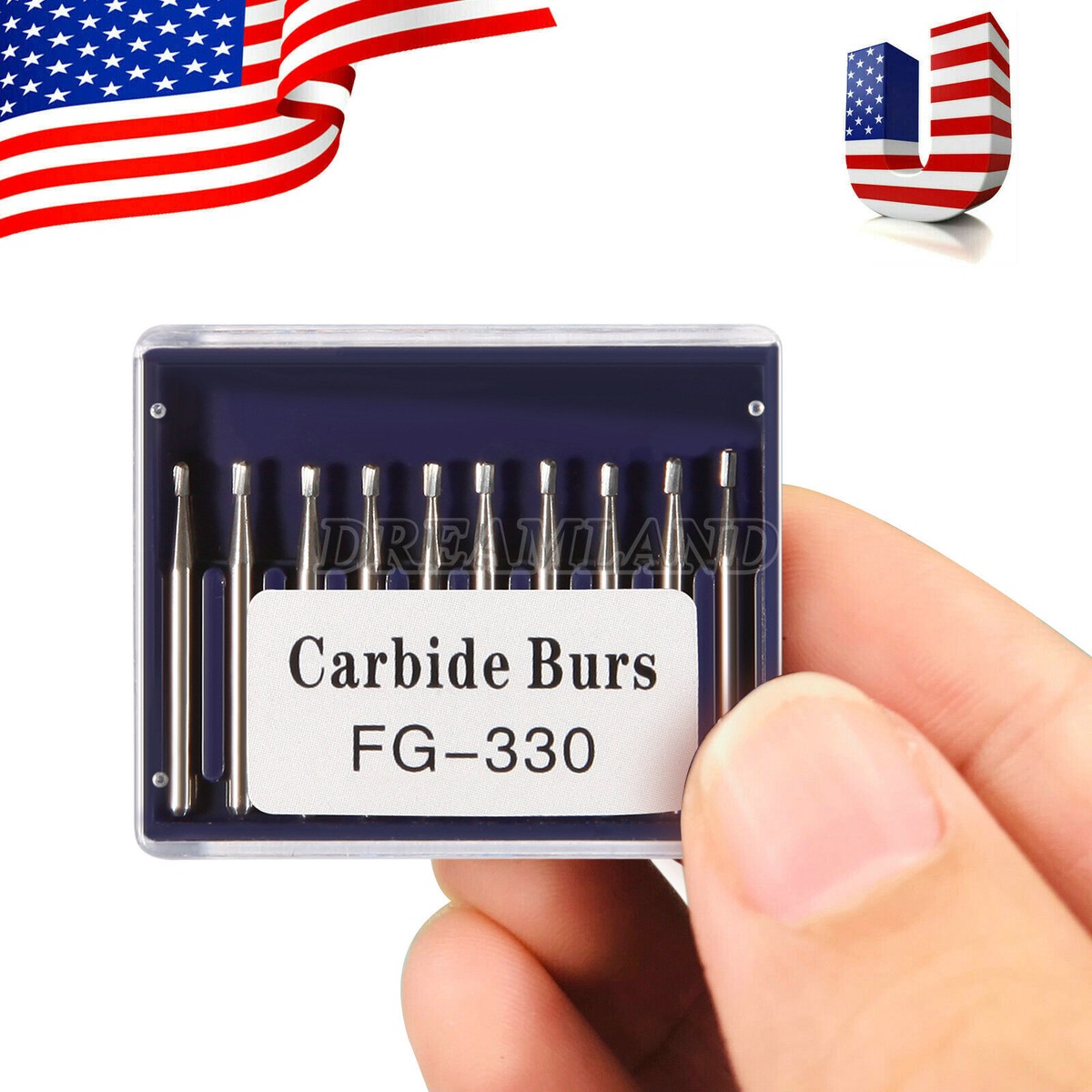 Dental Midwest FG #330 Regular Shank Pear Shaped Carbide Burs 100
