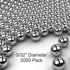 2000 3/32" Inch G25 Precision Chromium Chrome Steel Bearing Balls AISI 52100
