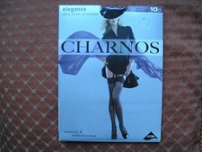 Image of CHARNOS ELEGANCE ULTRA SHEER STOCKINGS BLACK SMALL 10DEN SEALED PACK LYCRA