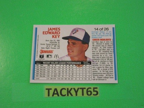 1992 DONRUSS McDONALD’S MVP BASEBALL SINGLE CARD(S) YOU CHOOSE - Picture 6 of 16