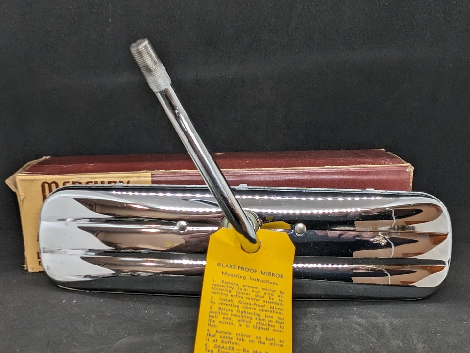 ESPEJO RETROVISOR MONTCLAIR MERCURY MONTEREY MONTCLAIR SIN DESLUMBRAMIENTO 1954 1955 NUEVO EN STOCK Foto 3 de 4