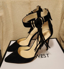 NIB Nine West Women's Everafter Black Suede Dress Pump Heels - Size 7M