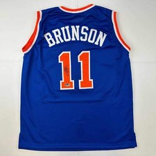 Jersey Facsímil Autografiado Jalen Brunson Nueva York Azul Reimpresión Talla Para Hombre XL