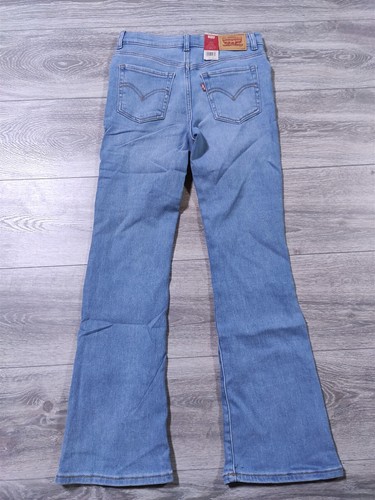 Levis Jeans Girls Size 14 Blue Denim 726 FLARE High Rise Adjustable Waist Kids - Picture 8 of 10
