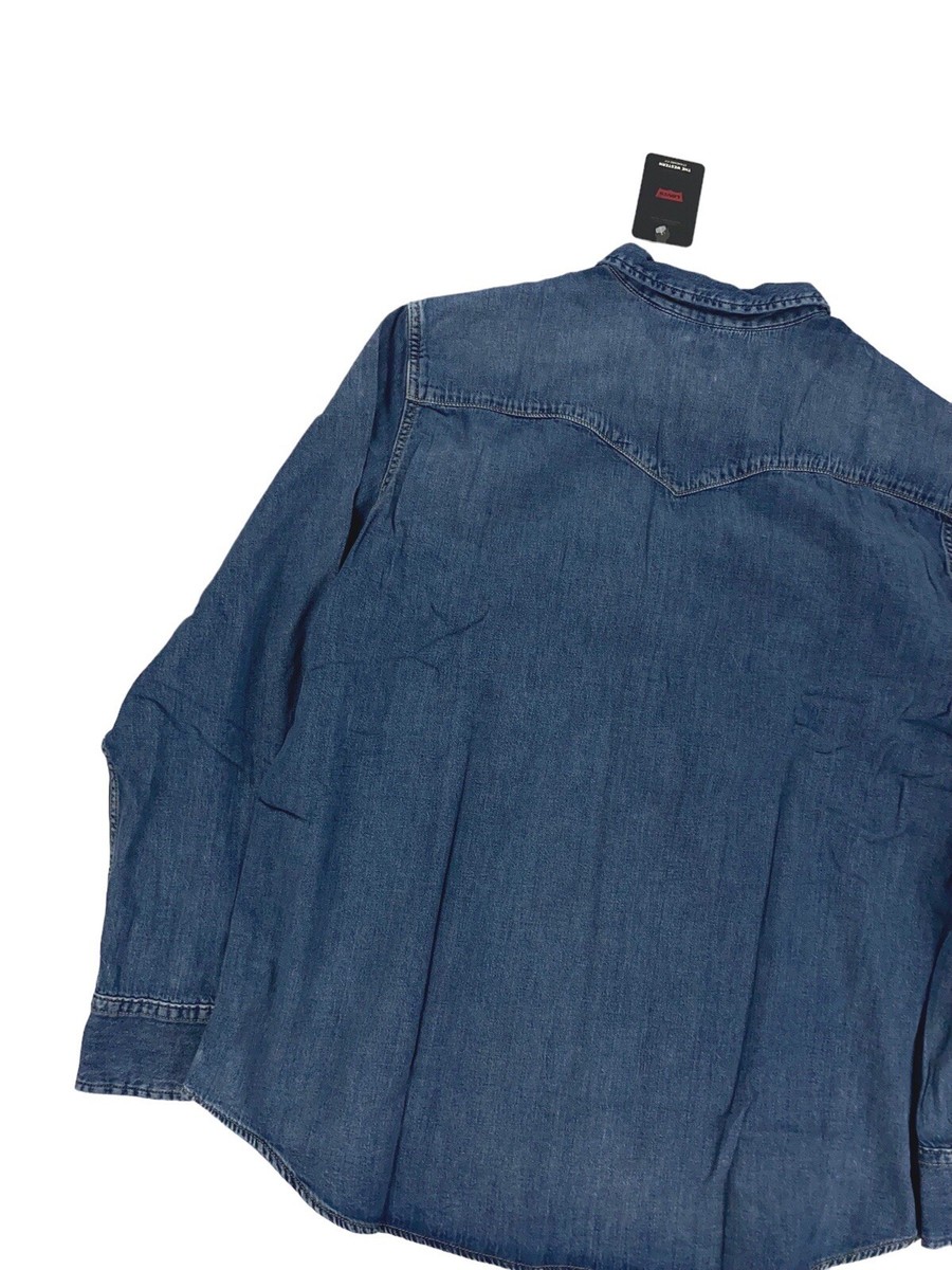 NEW Levi's Strauss Classic Pearl Snap Button Western Denim