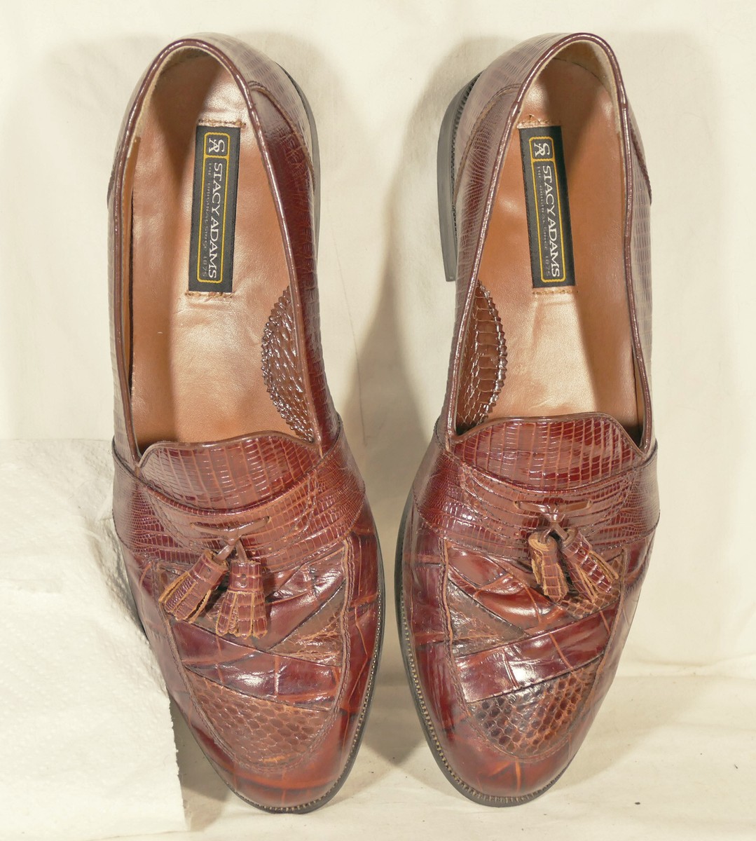 Stacy Adams Santana 23121 Genuine Snake Skin Tassle Loafers  display picture 3